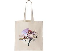 Halloween Themed Homura Akemi From Anime Series Puella Magi Madoka Magica Canvas Tote Bag / Homura Akemi Halloween Themed Anime Series Puella Magi Madoka Magica Canvas Tote Bag, beige