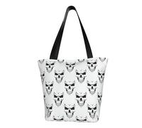Halloween Themed Monochrome Skeleton Head Print Lightweight Women'S Shoulder Bag Fashionable Casual Crossbody Tote Daily Travel