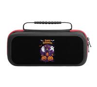 Halloween-Themed Pumpkins Ghosts Compatible with Switch Case Bag Travel Protective Cover Handbag with 20 Game Accessories