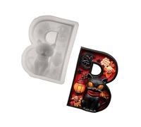 Halloween Themed Silicone Mold Black Letter B Shape Silicone Mold for Making and Soap Epoxy Resin Art Elastomer Cast for Epoxy Rosin