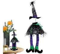 Halloween Themed Wine Bottle Covers - Home Wine Bottle Topper,Funny Witch Hat and Legs Decorative Wine Bottle Topper Covers Table Centerpiece for Dinner Home Party