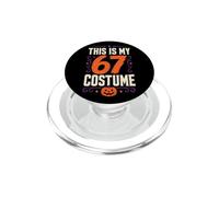 Halloween This Is My 67 Costume Funny Number Joke Pumpkin PopSockets PopGrip for MagSafe