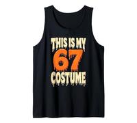 Halloween This is My 67 Costume Funny Number Joke Pumpkin Tank Top