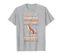 Halloween This is My Human Costume I'm Really A Coyote T-Shirt, Men, Heather Grey, 3X-Large