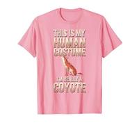 Halloween This is My Human Costume I'm Really A Coyote T-Shirt, Men, Pink, XX-Large
