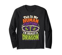 Halloween This is My Human Costume I'm Really A Dragon Long Sleeve T-Shirt