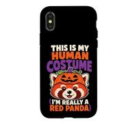 Halloween This Is My Human Costume I'm Really A Red Panda Case for iPhone X/XS