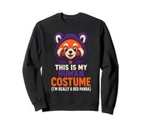 Halloween This Is My Human Costume I'm Really A Red Panda Sweatshirt