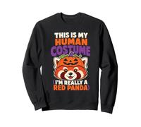 Halloween This Is My Human Costume I'm Really A Red Panda Sweatshirt
