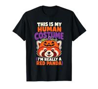 Halloween This is My Human Costume I'm Really A Red Panda T-Shirt