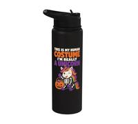 Halloween This is My Human Costume I'm Really A Unicorn Stainless Steel Insulated Water Bottle