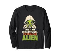 Halloween This is My Human Costume I'm Really an Alien Long Sleeve T-Shirt