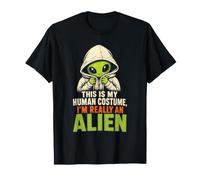 Halloween This is My Human Costume I'm Really an Alien T-Shirt