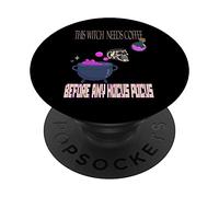 Halloween This Witch needs Coffee before any Hocus Pocus PopSockets Swappable PopGrip