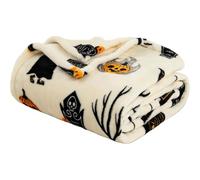 Halloween Throw Blanket Autumn Fluffy Fleece Blanket Cosy Flannel Throws for Sofas Couch Bed Birthday Gifts for Women Men