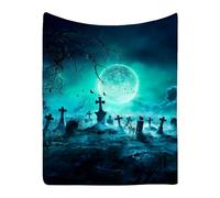 Halloween Throw Blanket Soft Warm Throws for Sofas Bed Armchairs Pumpkin Bat Print Thermal Blankets Fit All Season Gift for Women