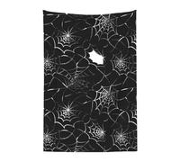 Halloween Throw Blankets, Orange Spooky Bats & Skulls Throw Blanket, Halloween Blankets and Throws, Decorations, Soft Plush Thick Warm Throws for Sofa
