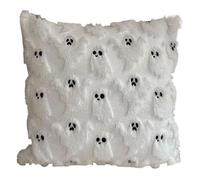 Halloween Throw Pillows, Ghost Pillow Covers, 17.72x17.72in 3d Embroidery Case, Soft Plush Fabric, Hidden Smooth Zipper for Couch Bedroom, Living Room, Sofa, Kitchen Decor, Fall Season, Christmas