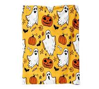 Halloween Throws Blankets Spooky Ghost Bat Spider Web Blanket Ghost Fluffy Blanket for Living Room, Sofa, Bed Cute Halloween Decorations Thank You Gifts