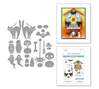 Halloween Tick Tock Etched Dies from The Cuckoo Cottage Collection
