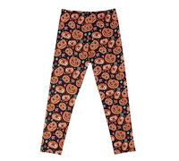 Halloween Tights Kids,Girl 'S Halloween Leggings Holiday Stretchy Full Ankle Length Stripe and Black Tights Orange Stripe Long Yoga Pants Trousers for Little Girls