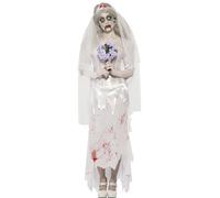 Ladies Till Death Do Us Part Zombie Bride Costume - zombie bride costume halloween fancy dress ladies ghost outfit death us part womens do