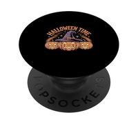 Halloween Time Pumpkin Fun Jack O Lantern Graphic PopSockets Adhesive PopGrip