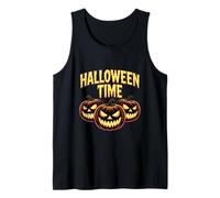Halloween Time with Evil Pumpkin Faces Tank Top