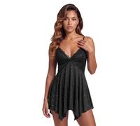 Halloween Tinkerbell Costume for Women Spaghetti Strap Lace Lingerie Dress | Tinkerbell Adult Fairy Costume, Halloween Poison Ivy Sequin Dress Cosplay, Women Green Leaf Bodycon Mini Lingerie Dress
