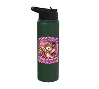 Halloween Tiny Paws Big Spells Cute Wizard Cat Magic Spell Stainless Steel Insulated Water Bottle