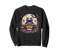 Halloween Toad Frog Skeleton Spooky Pumpkin Jack o Lantern Sweatshirt
