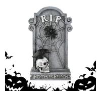 Halloween Tombstones | Graveyard Tombstones Halloween - Headstones Signs Miniature Gravestones for Props Crafts Cemetery Fence Lawn Exterior Garden Party Decor Outside Ground