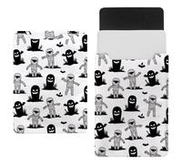 Halloween Tombstones Mummies Laptop Sleeve 13.8x10.2in Laptop Case Bag Dutch Celvet Lining Computer Bag Cover