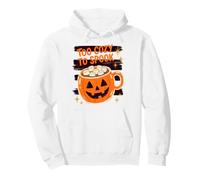 Halloween Too Cozy To Spook Retro Hot Cocoa Pumpkin Lover Pullover Hoodie