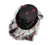 Halloween Top Hat for Women, Halloween Fascinator Hat, Halloween Skull Fascinator Top Hat for Women - Gothic Costume Accessories for Atmosp Booster