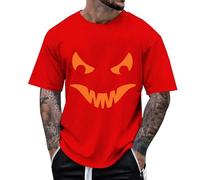 Halloween Tops for Men Blood Stained T Shirt, Men's Casual Short Sleeve Tshirt Blood Gothic Horror Tops Crew Neck Tee for Halloween Cosplay Costume