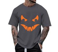Halloween Tops for Men Blood Stained T Shirt, Men's Casual Short Sleeve Tshirt Blood Gothic Horror Tops Crew Neck Tee for Halloween Cosplay Costume