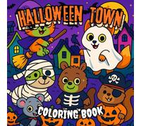 Halloween Town: Halloween Coloring Book for Kids - Coloring book for children with 40 easy and fun illustrations: zombie animals, pumpkins, and adorable ghosts.