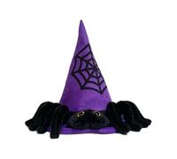 Halloween Toy for Adult Halloween Skeleton Hat Animated Toy Headwear Uplifting Motion Activated Battery Operated Seasonal Costume Gadget Party Prop (Black, 32x33 cm)