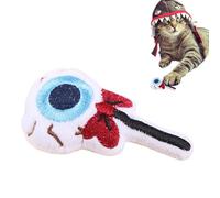 Halloween Toys for Cats, Halloween Cat Toys Interactive, Halloween Toys for Cats Cute Cat Plush Toy for Indoor Cats, Funny Cat Toy, Non-Biting Toy, Innovative Eyeball and Skull Design for