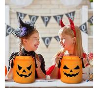 Halloween Toys Light Halloween Candy Bags Light Up Pumpkin Candy Bucket Trick Or Bags Up Purpose Reusable Bucket for Kids Supplies Event Horizon (B, One Size)