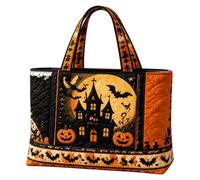 Halloween Tragetasche, 3D Grusel Steppbeutel, Geraeumige Stofftasche, | Steppbeutel mit 3D Gruselmotiv für Halloween Partys, Shopper Tasche | Geraeumiger Kapazitaets mit Auffaelligem Geister