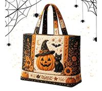 Halloween Tragetasche, 3D Grusel Steppbeutel, Geraeumige Stofftasche, | Steppbeutel mit 3D Gruselmotiv für Halloween Partys, Shopper Tasche | Geraeumiger Kapazitaets mit Auffaelligem Geister