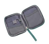 Halloween Travel First Aid Bag Portable Oxford Cloth Medicine Pouch | Fully Opens for Quick Access, Washable Green Design, Includes Small Scissors and Strips for Handbag Use