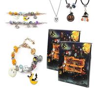 Halloween Treasures Charm Bracelet, Bead Bulk Set Advent Calendar 2025, Jewelry Diy Ornament Making Kit, Decorations Before Christmas Unique Gifts Box Decor ,2PCS