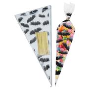 Halloween Treat Bags Witch Bat Skull Spider Cellophane Pouch