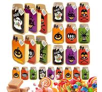 Halloween Treat Boxes - Party Favour Candy Bags, Autumn Festival Table Accessories | Decorative Paper Cookie Bags With Cards Kit For Trick Or Treat, School Celebration, Kids Party Favour Wrapping