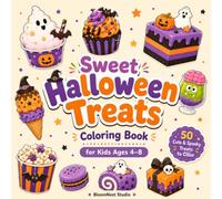 Halloween Treats Coloring Book: Cute & Easy Halloween Dessert Coloring Book for Kids Ages 4-8: Fun and Simple Coloring Pages for Little Artists