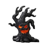 Halloween Tree Bark Faces - Tree Figure | Scary Trees Face Realistic Sculpture | Table Top Garden Sculpture, Resin Crafts for Haunted House | Min Landscape