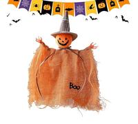 Halloween Tree Decoration - Pumpkin Cat Witch Hanging Decoration, Scary Ghost Castle Net Decoration, Party Accessories & Farmhouse Decoration for Home Wall Door Window Indoor Outdoor Halloween Party